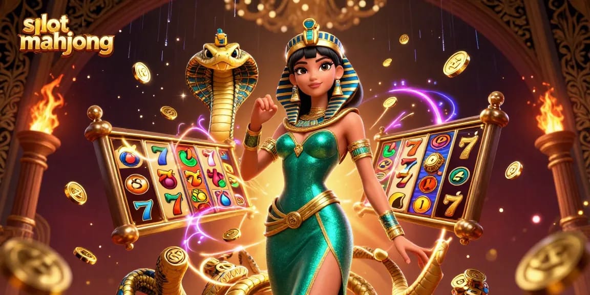 Experience the excitement of slot mahjong with vibrant reels and dynamic casino elements.