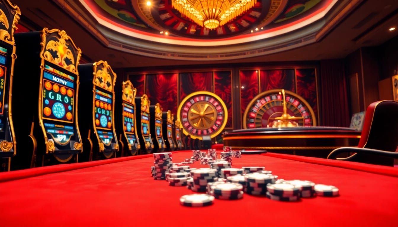 Experience the excitement of bro138 slot with luxurious casino elements and vibrant gaming atmosphere.