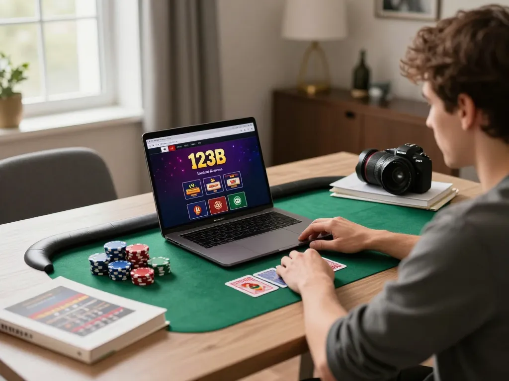 Using the 123B link to play online casino games at home while managing bankroll effectively.