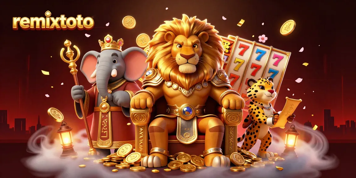 Experience thrilling gameplay at remixtoto with the lion king, elephant advisor, and cheetah messenger.