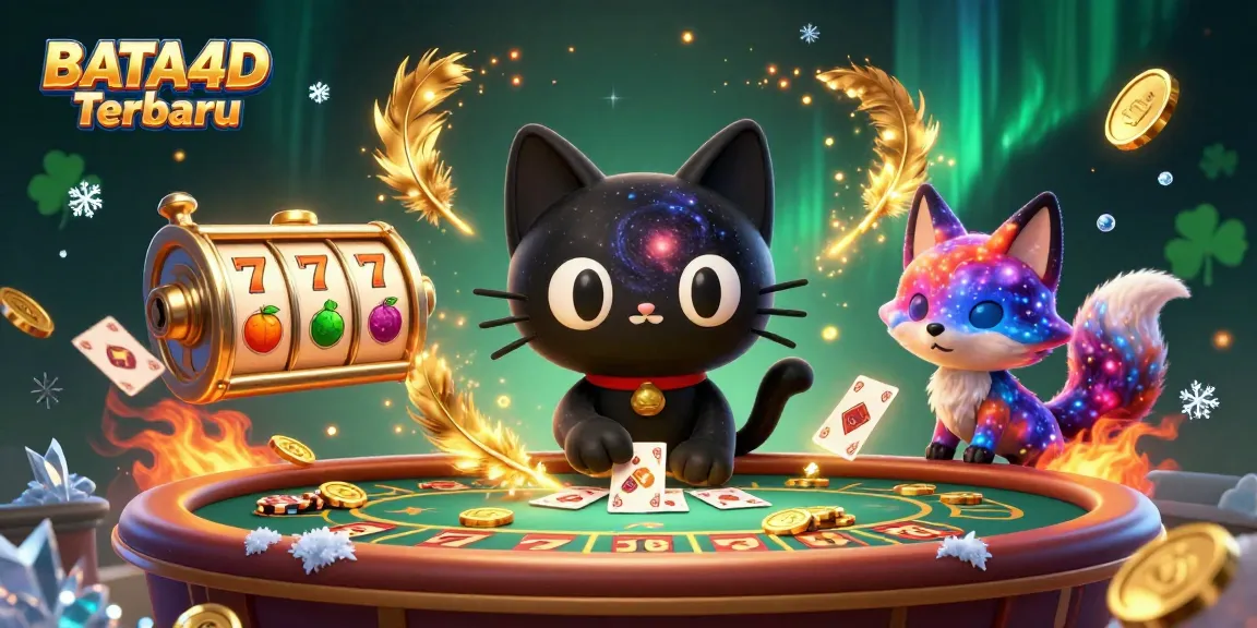 BATA4D Terbaru menarik perhatian pemain dengan ilustrasi kasino luar angkasa yang dinamis penuh chip emas.