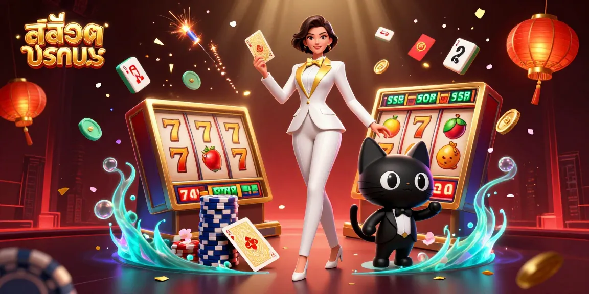 Experience the thrill of สล็อตทดลอง with dynamic slot reels and sparkling casino elements.