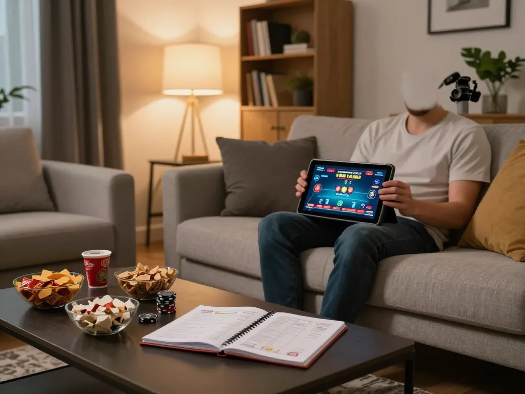Engage in m117 online gaming with friends using tablets in a cozy living room atmosphere.