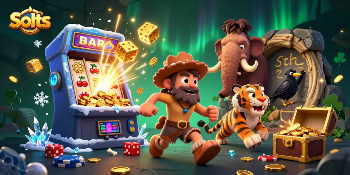 Spinning slots burst into coins, bringing excitement in a vibrant casino scene.