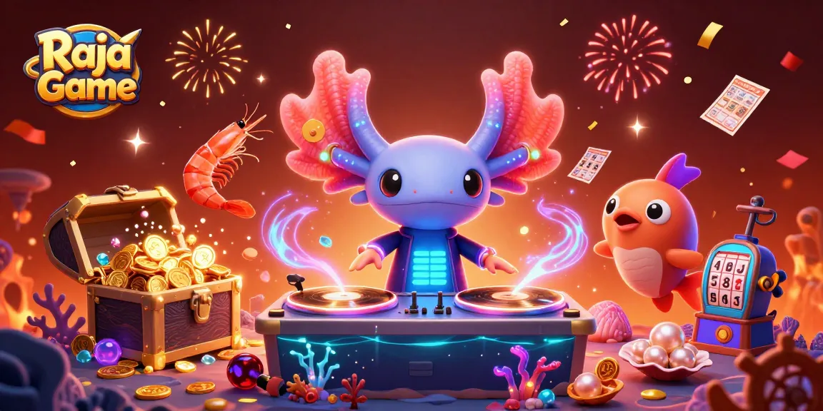 Experience thrilling rewards at Raja Game with exciting lottery gameplay and vibrant underwater characters.