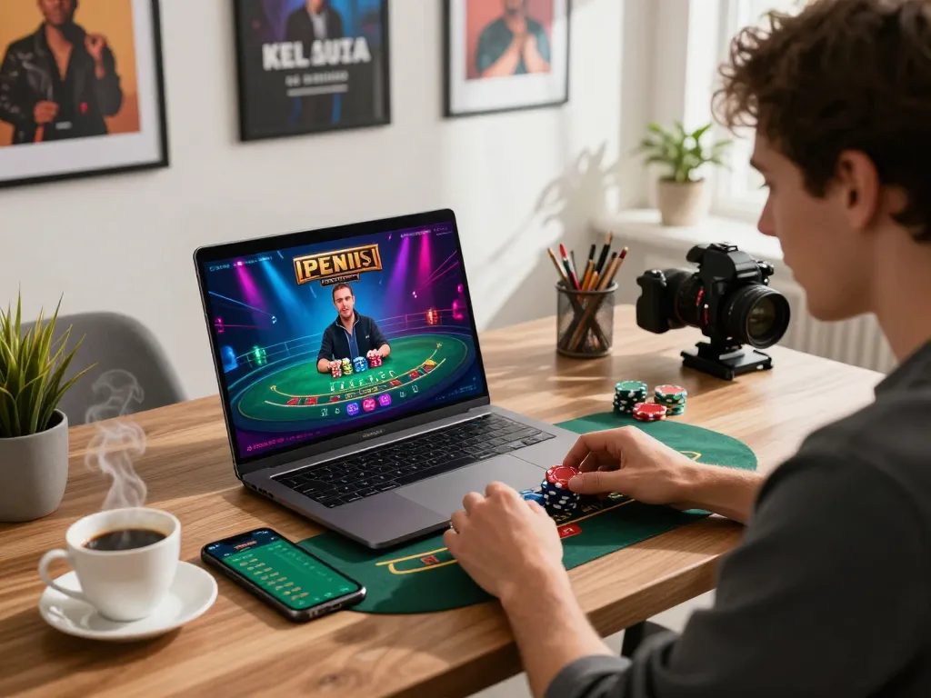 Experience exhilarating online games with LuckyIndex at home, featuring live dealer blackjack gameplay.
