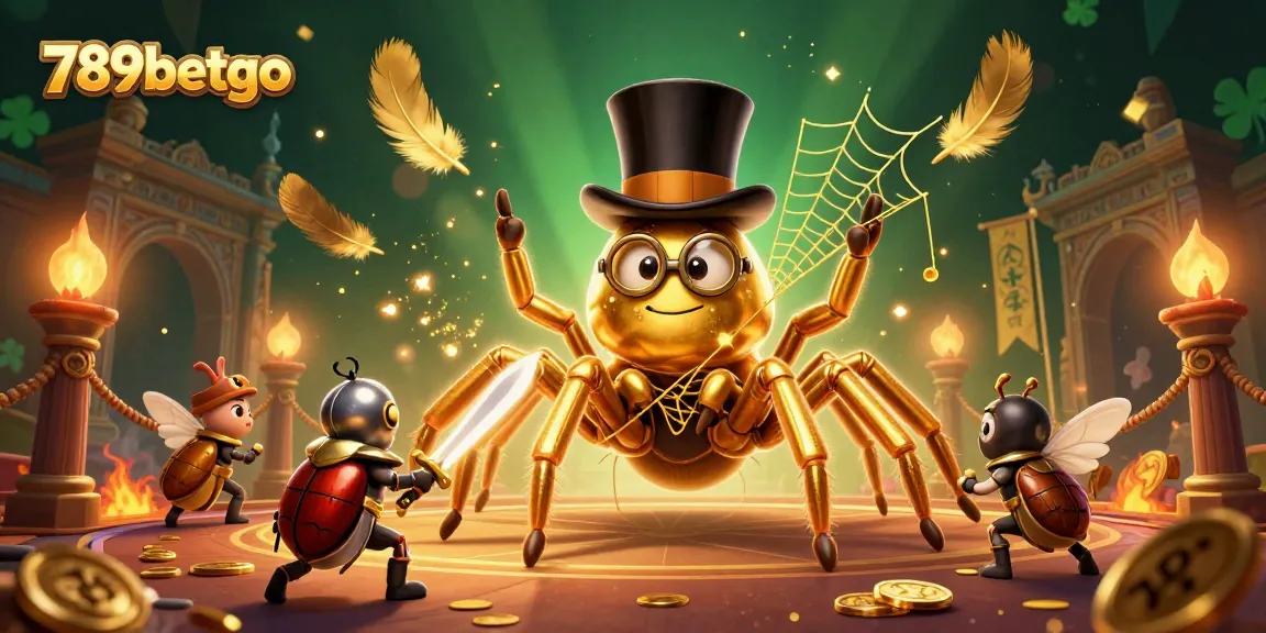 Engage in thrilling games at 789betgo, where a golden tarantula spins luck at the casino.