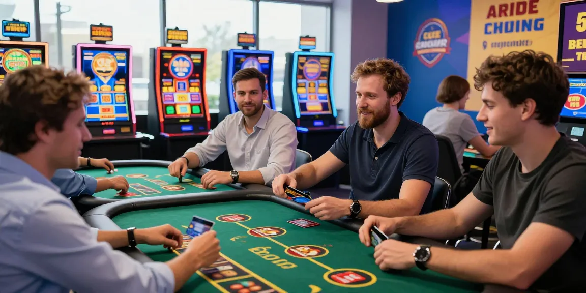 Credit Card Casinos at https://mhfe.org.uk featuring diverse players engaging with exciting games in a vibrant online environment.
