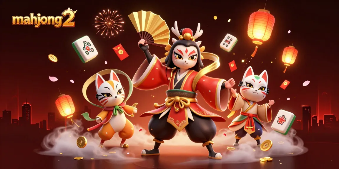 Play mahjong 2 for winning strategies in an exciting casino-themed 3D illustration.