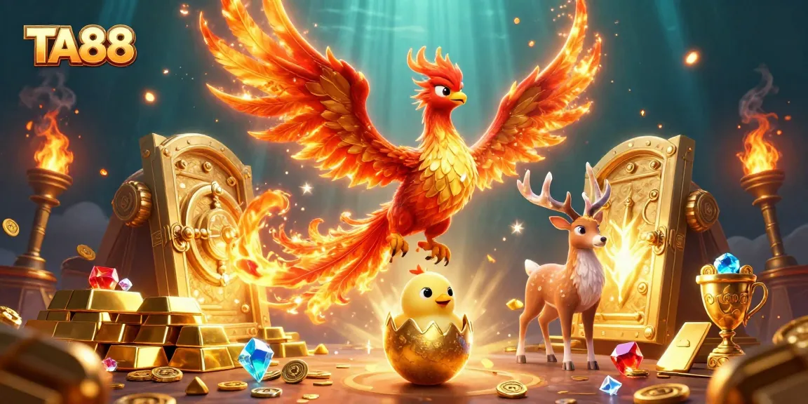 Experience the thrill of winning at TA88 with golden treasures, phoenixes, and mystical elements