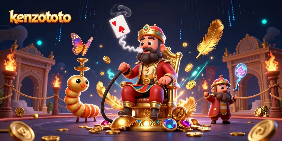 Engage in casino excitement with kenzototo, a vibrant 3D illustration featuring characters and casino elements.