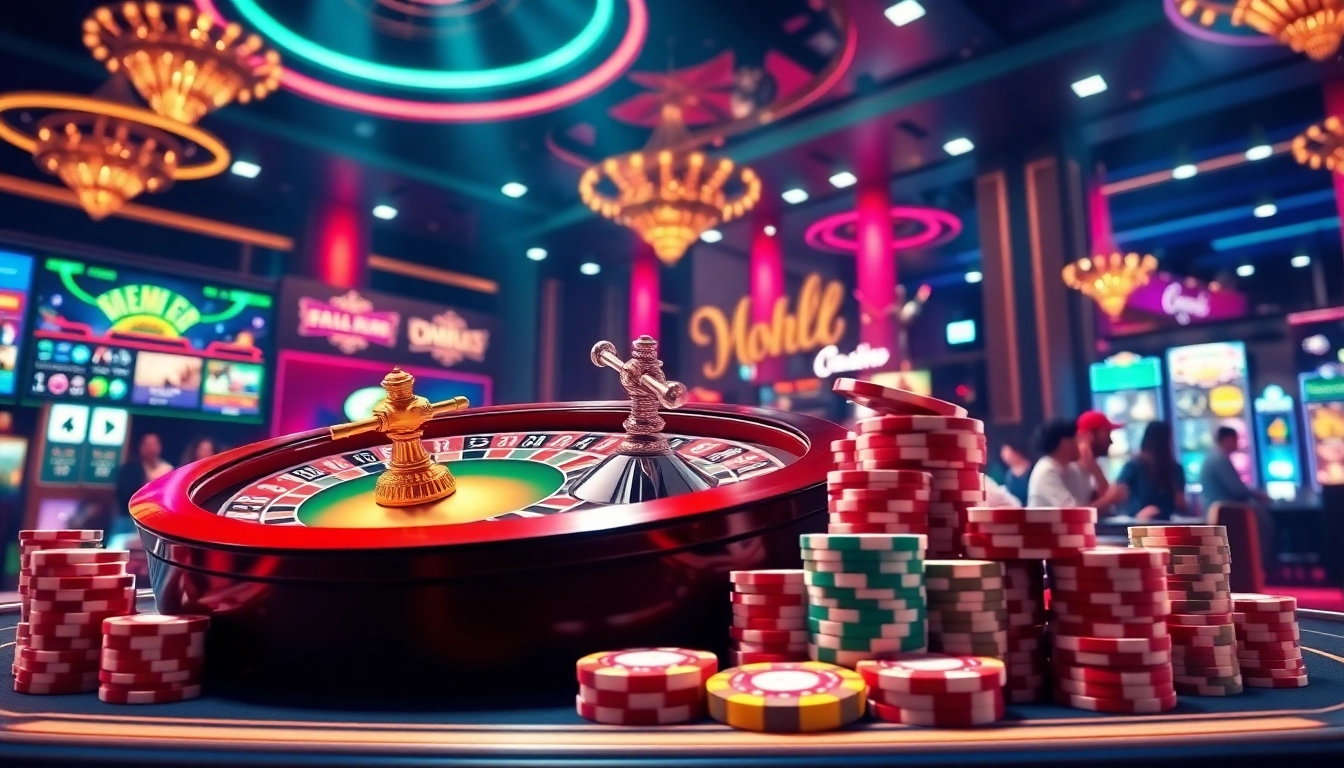 Experience the thrill of casino games at NK88 with exciting roulette and poker action.