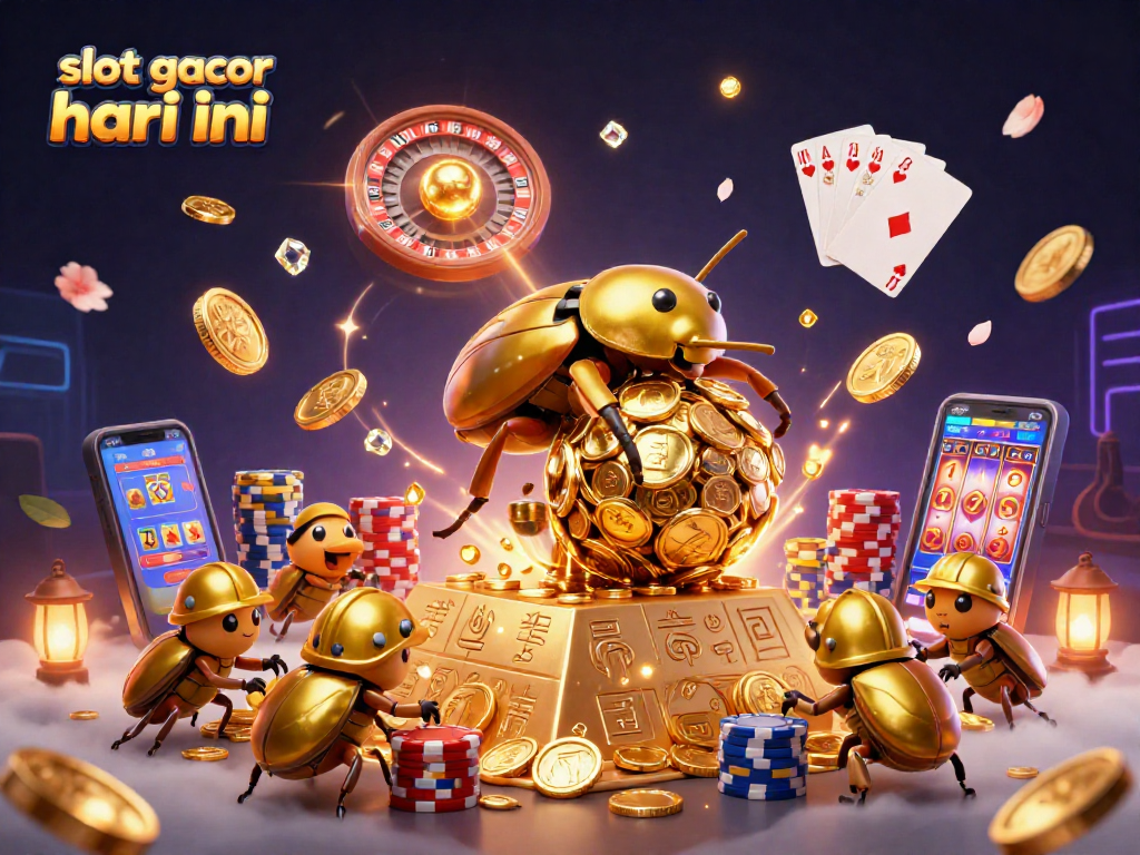 Experience thrilling wins at slot gacor hari ini with this vibrant 3D illustration of jackpot excitement.