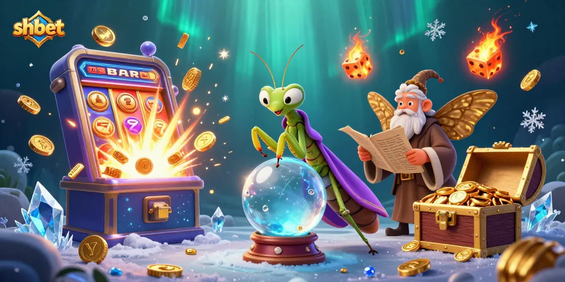 Experience the thrilling world of shbet with vibrant casino elements surrounding a mystical scene, engaging players with excitement.