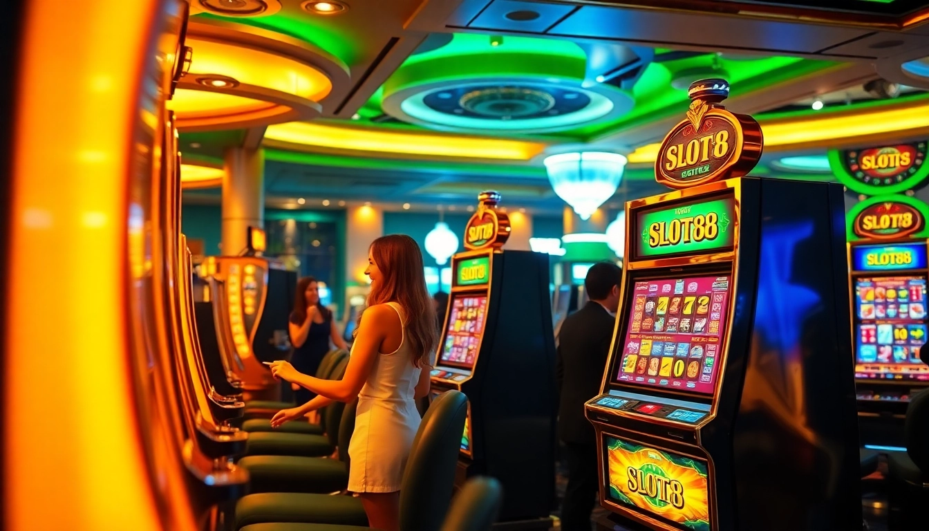Experience the excitement of SLOTS8 with captivating slot machines and a thrilling casino atmosphere.