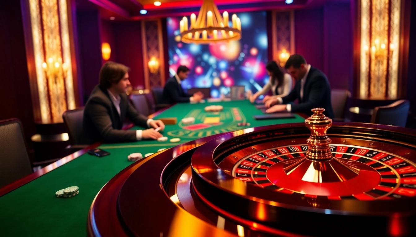 Enjoying a thrilling game night at vt88 with vibrant poker chips and roulette excitement.