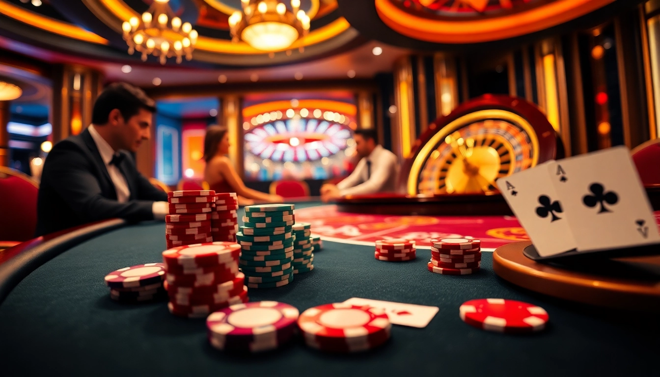 Experience luxury and thrill at 8kbet top with high-stakes poker and vibrant casino atmosphere.