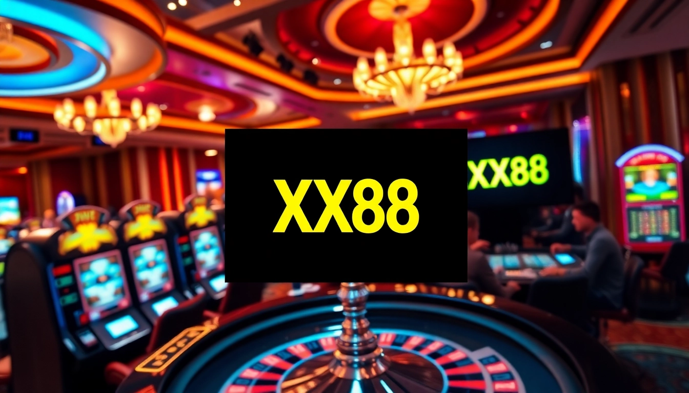 Experience the thrill of gaming at XX88 with modern online casino aesthetics.