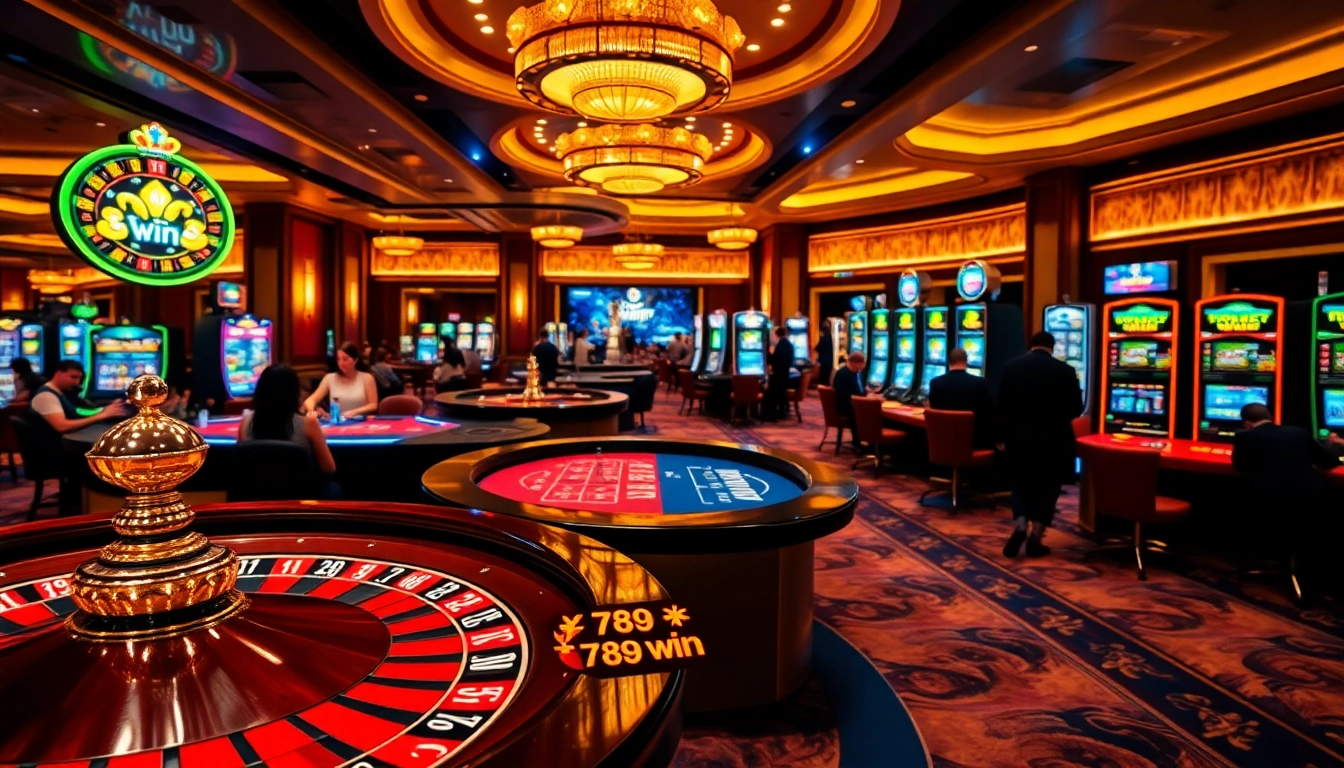 Experience the excitement of 789 win at a vibrant casino with roulette, poker, and slot games.