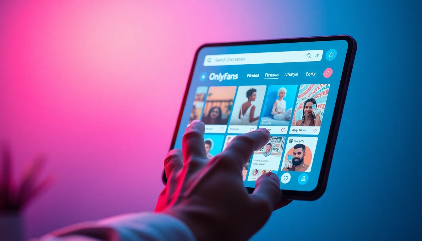 OnlyFans Search interface showcasing diverse creators with advanced filters and user-friendly design.