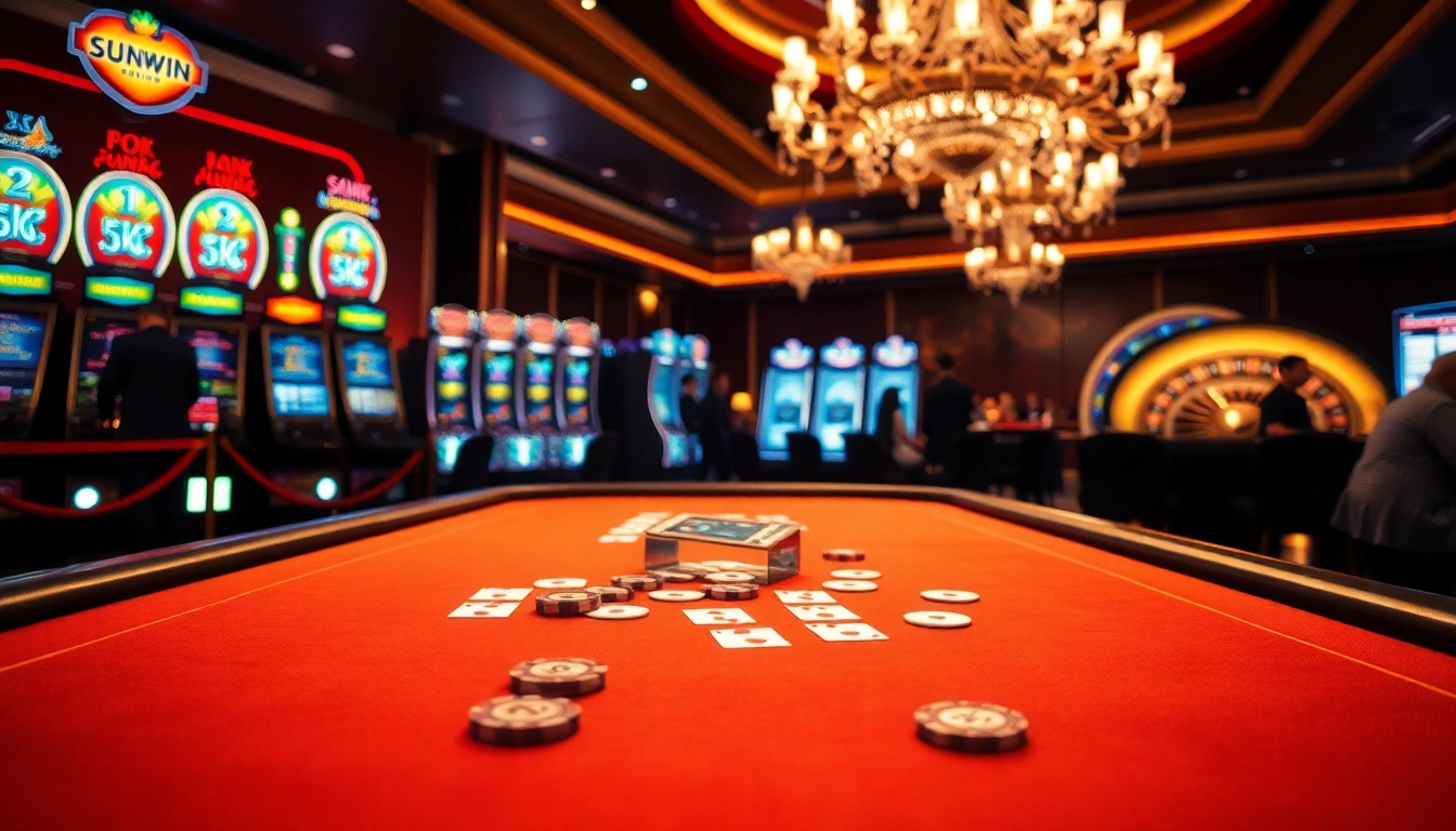 Experience the thrill of gambling at Sunwin with energetic poker games and vibrant slot machines.