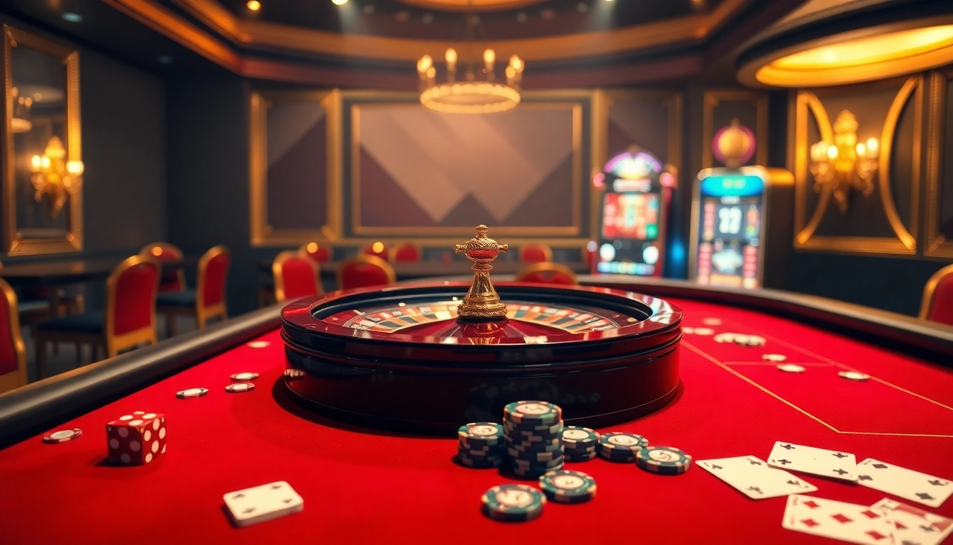 Experience the thrill of gaming at https://33wins.it.com with luxurious casino tables and vibrant poker chips.