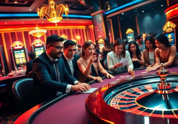 Experience the excitement of betting at the trang chủ pub88 with professional gamblers at a high-stakes casino table.