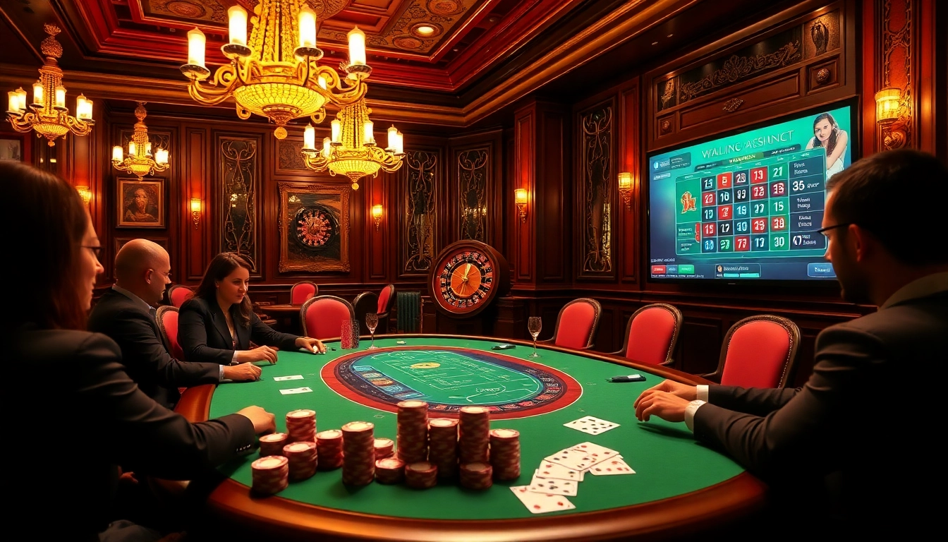 Join the thrilling action at the poker table on https://go8vni.com/ with vibrant colors and luxurious decor.