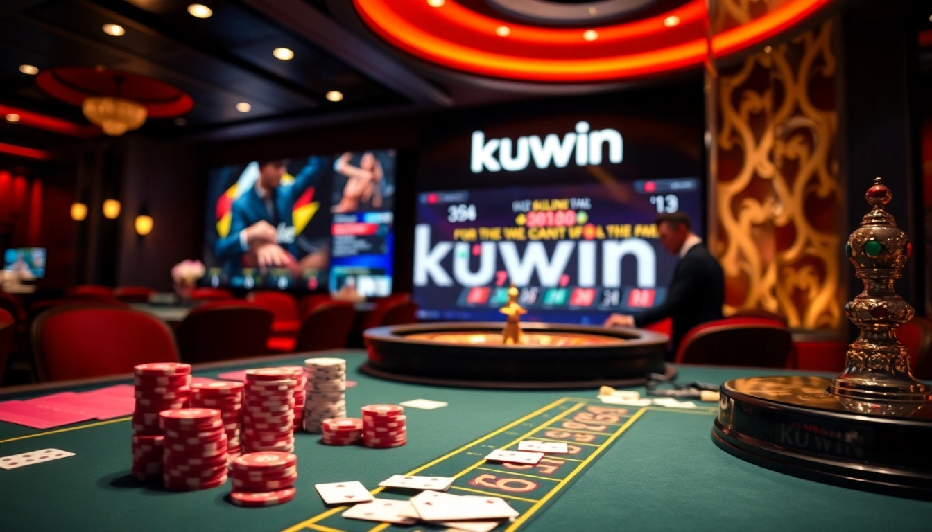 Kuwin poker table with professional dealer and engaging gameplay, bringing thrills of gambling.