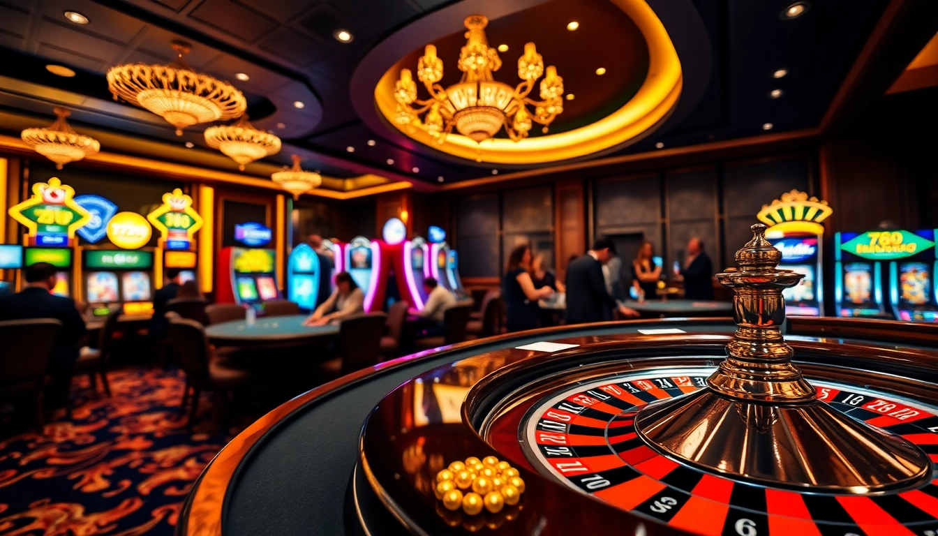 Experience the excitement of 789p at a vibrant casino table with cards and roulette.